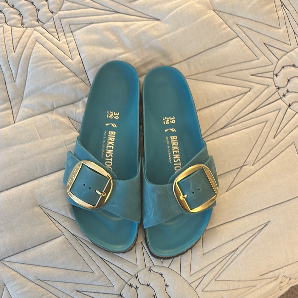 Birkenstock Madrid Big Buckle - Oiled Leather, Biscay Bay